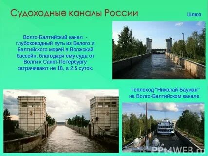 Важные судоходные каналы