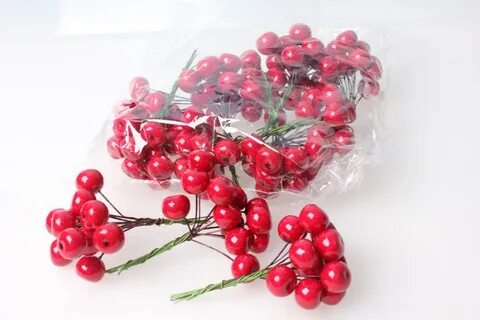 Крупные бусины брусники