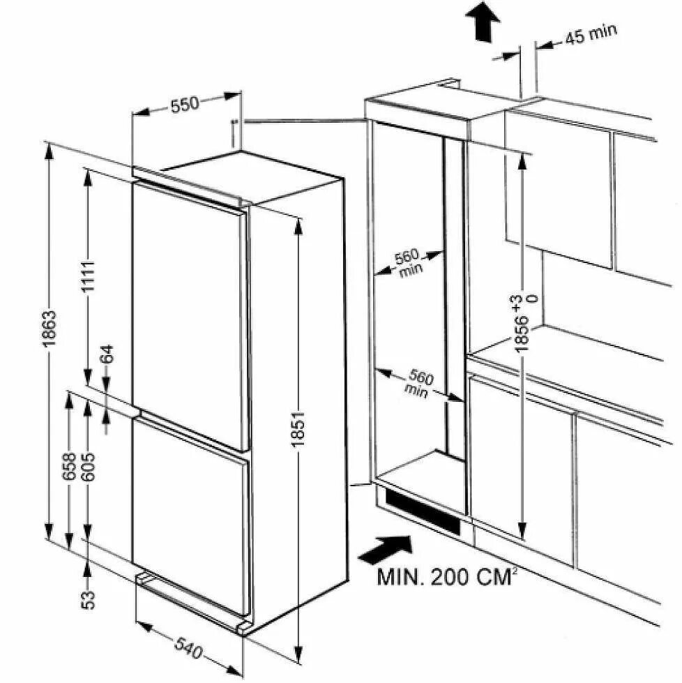 Встраиваемый холодильник размеры встраивания. Встроенный холодильник схема встройки. Встраиваемый холодильник Gorenje rki4182e1 схема монтажа. Встраиваемый холодильник для кухни 600 схема установки. Встроенный холодильник схема монтажа.