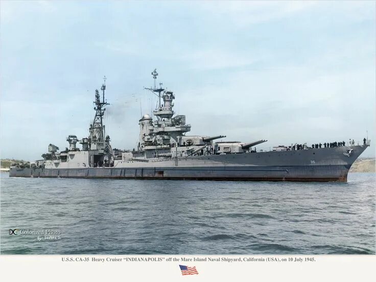 Indianapolis ca 35. Корабль индианаполис 1945. Uss indianapolis крейсер. Uss indianapolis ca-35 на дне. Крейсер индианаполис 1945.