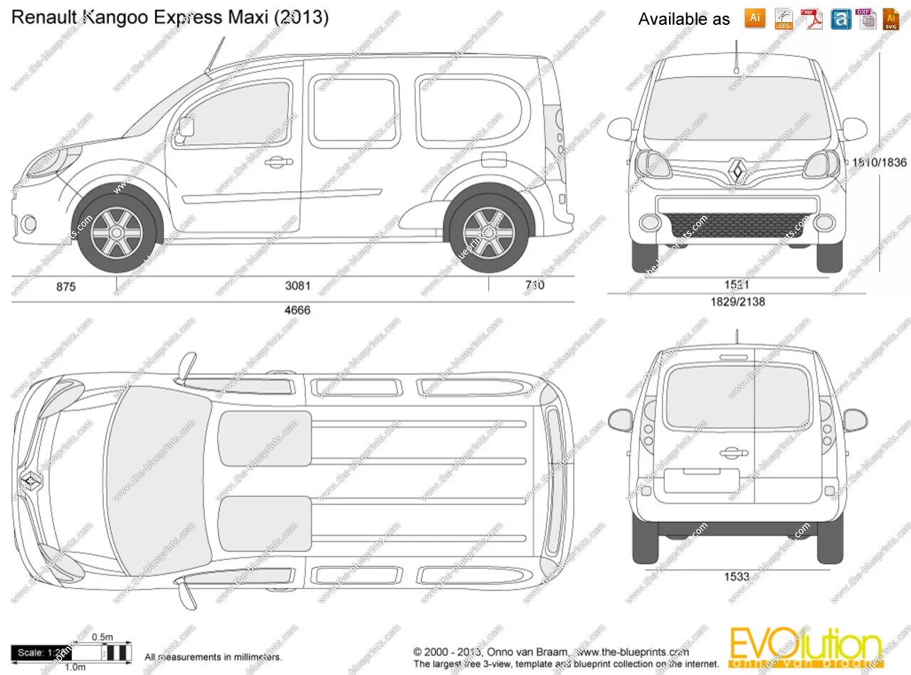 Doblo Maxi 2006 чертеж. Габариты кузова Renault Kangoo 2000. Renault Kangoo 2008 Blueprint. Renault Kangoo Express 2013 чертеж. Размер maxi