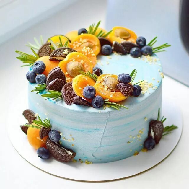 Pin on birthday cake Fruit cake design, Fresh fruit cake, Cake decorated with fr