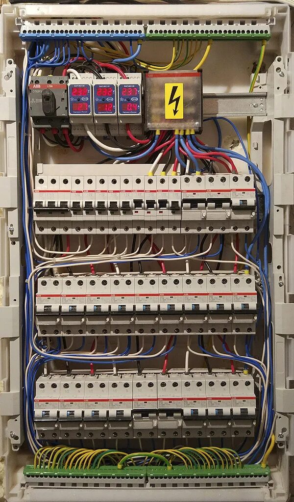 Сборка щита модуля. Расключение металлического электрощита. Электромонтаж (сборка шкафов Рза). Электрика АВВ щиток. Электрощит Шнайдер монтаж.