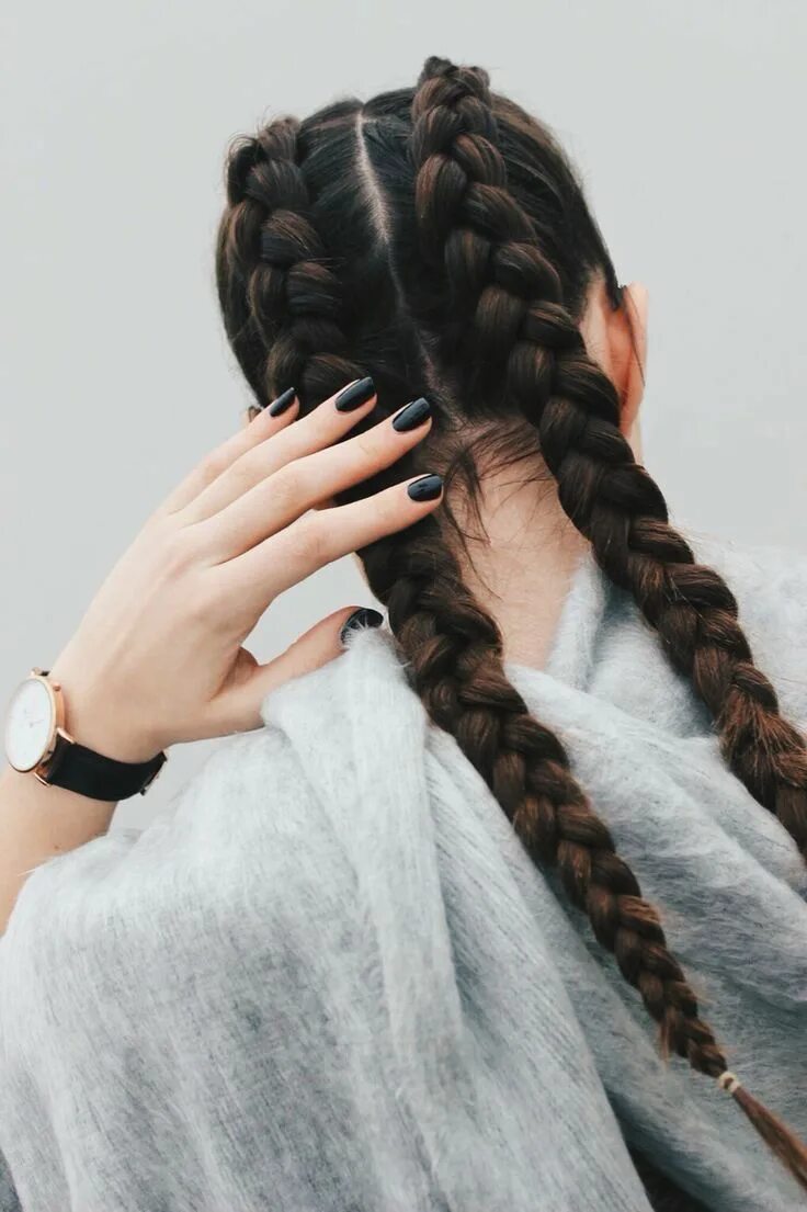How to Do Two French Braids on the Side of Your Head Two french braids, Two brai