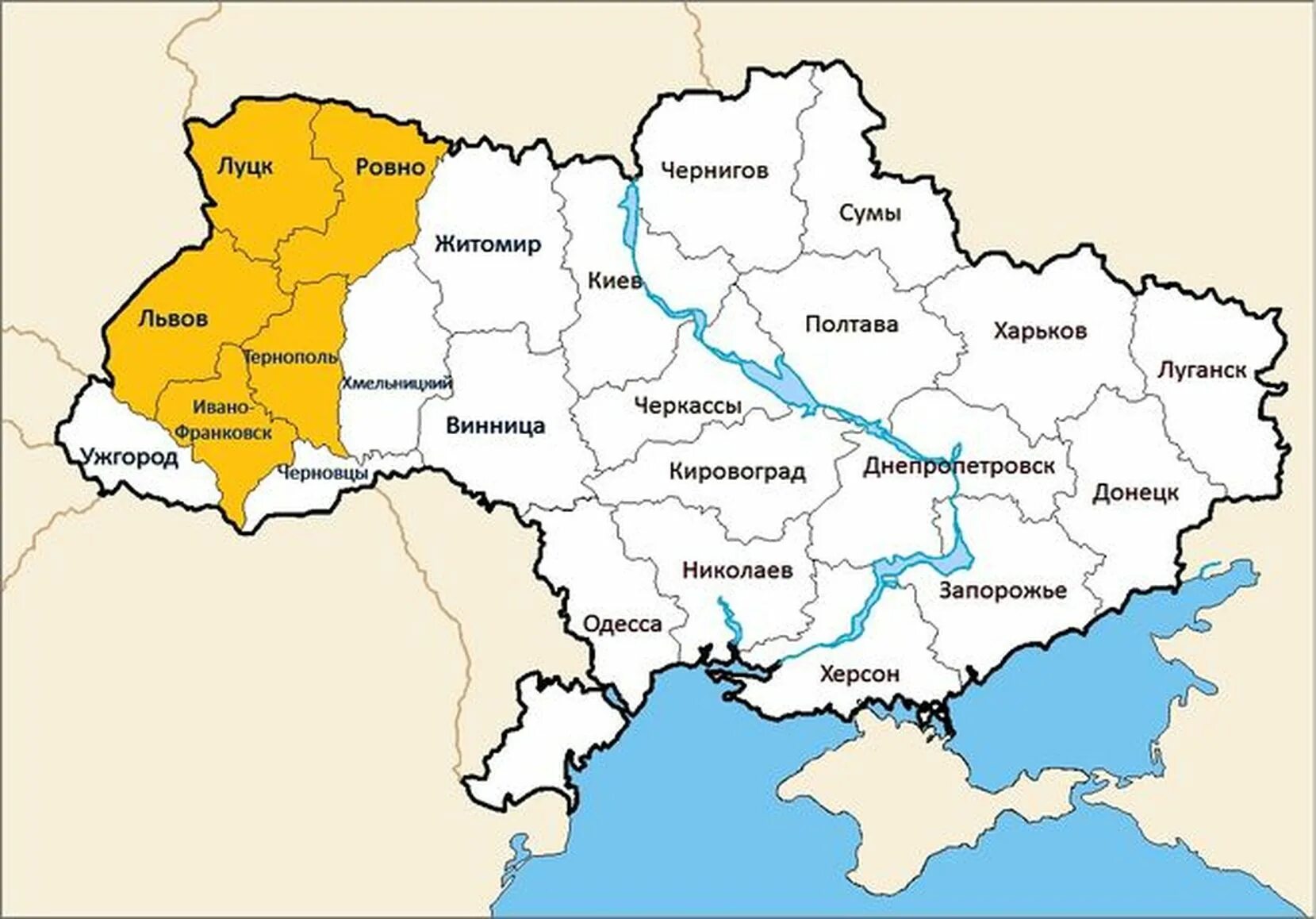 Украина границы областей на карте с городами. Буковина и Галичина на карте Украины. Галичина и Волынь на карте Украины. Галиция и Волынь. Буковина Волынь Галичина.