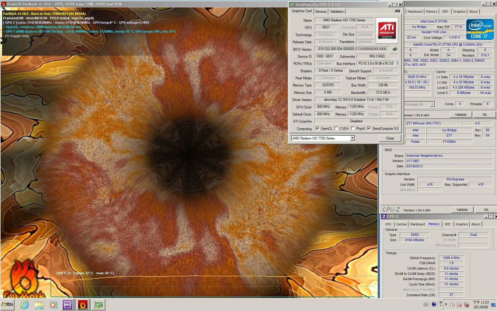Geek 3d furmark. Тест видеокарты. geeks3d furmark. furmark radeon r 7700.