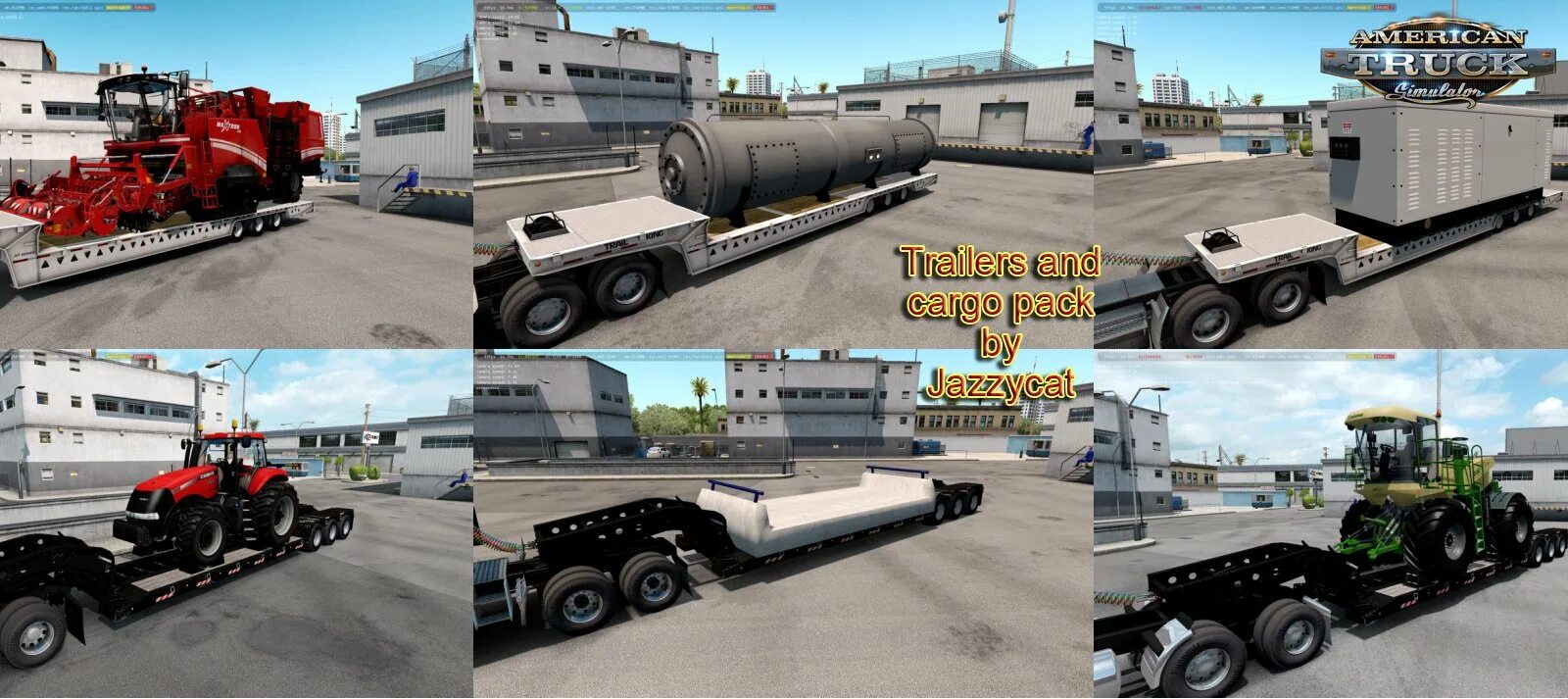 Ats2 1.47 полуприцепы. ATS прицеп автопогрузчик. ATS Cargo. Cargo Trailers Pack для ФС 13. Атс 1.48