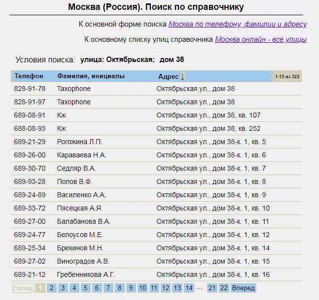 Номера московской области телефона