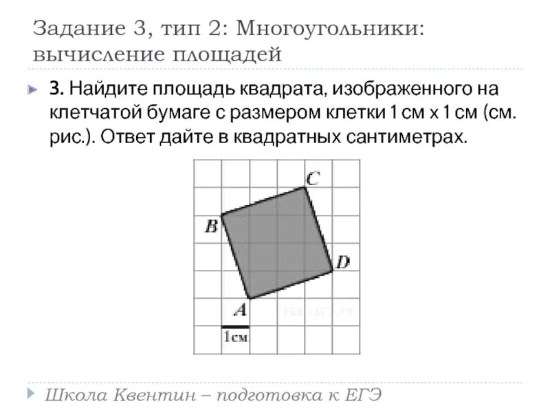 Найдите площадь многоугольника изображенного