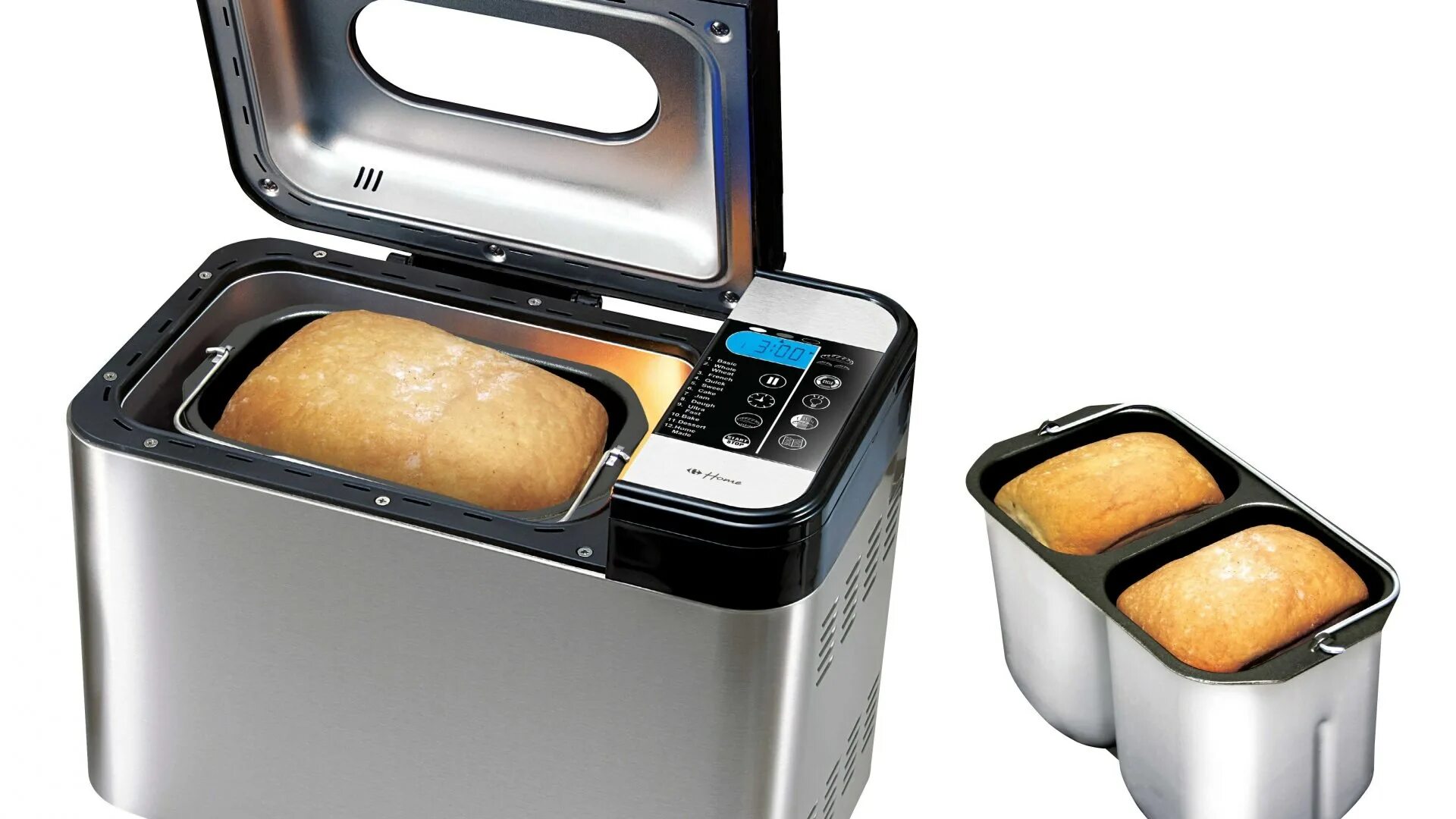 Хлебопечка Hugin Bread Master HB-10w. Хлебопечка с двумя чашами. Печь для буханки хлеба. Redmond rbm m1920