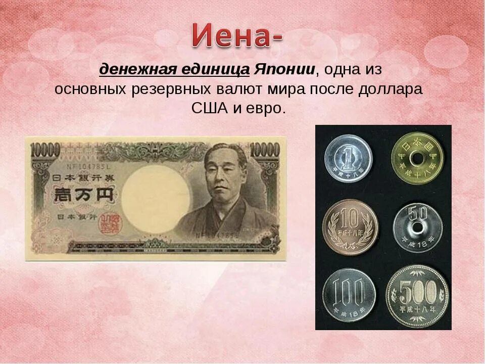 Валюта бывает национальная и. Денежная единица Японии. Денежная валюта в Японии. Современные японские деньги. Иена денежная единица.
