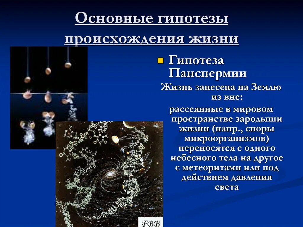 Происхождение жизни на земле презентация