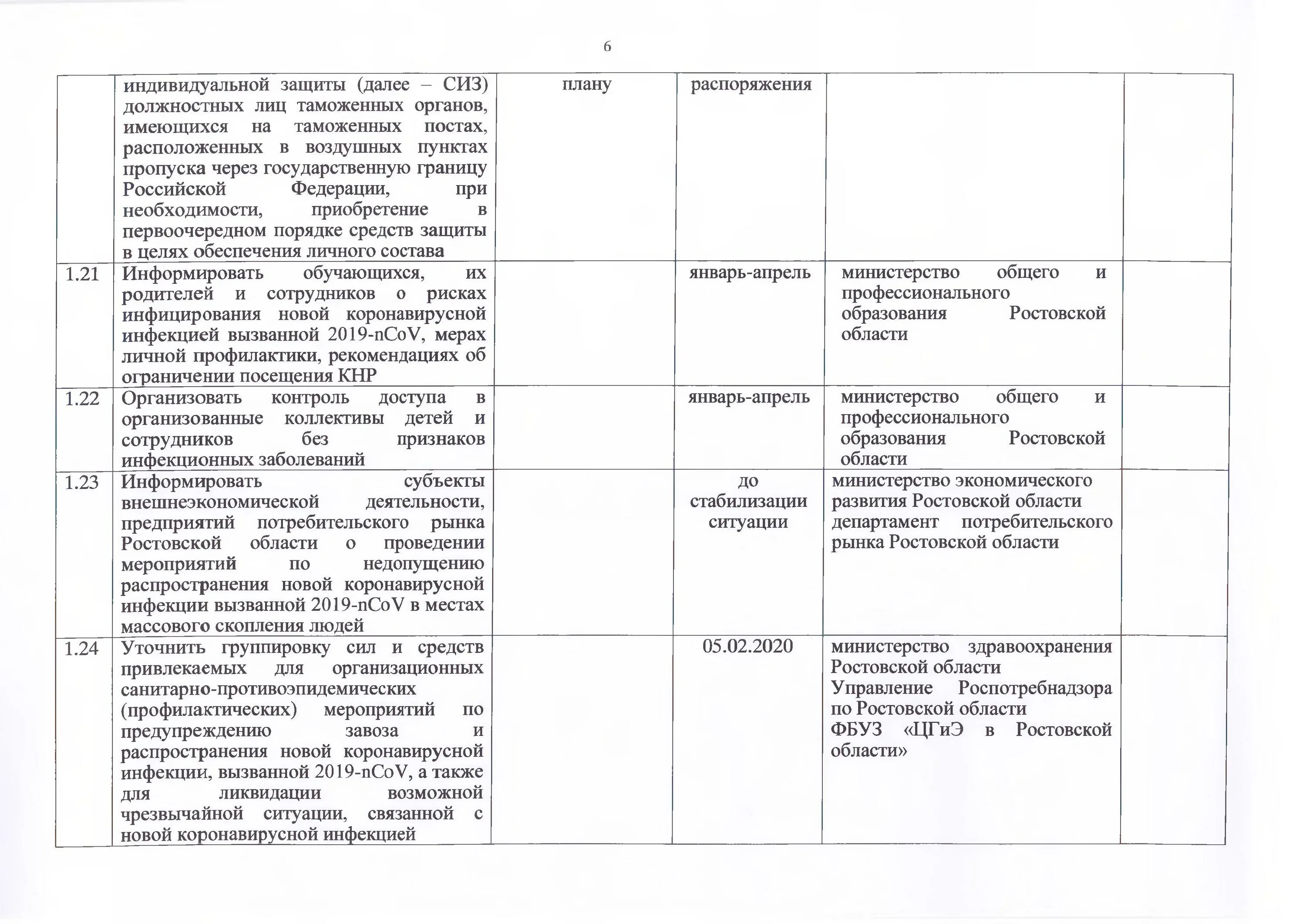 план санитарных мероприятий