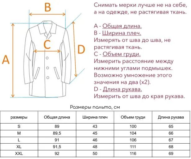 Длина пояснение. Пальто размер 42-44 Размерная сетка. Размерная сетка пальто мужское ширина плеч. Таблица размеров курток для мужчин 1 размер.