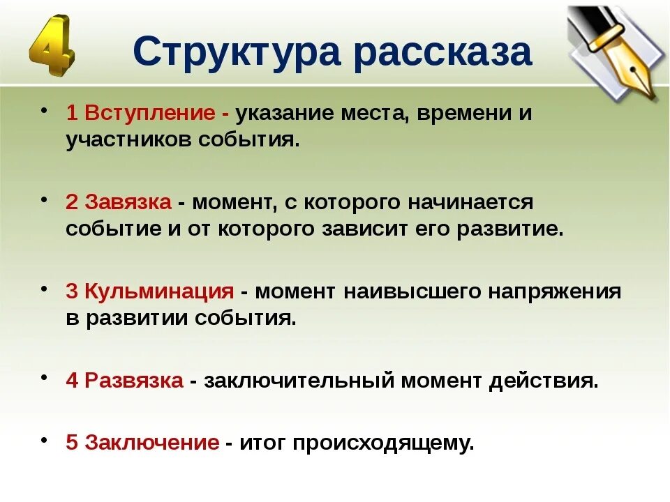 Части любого рассказа