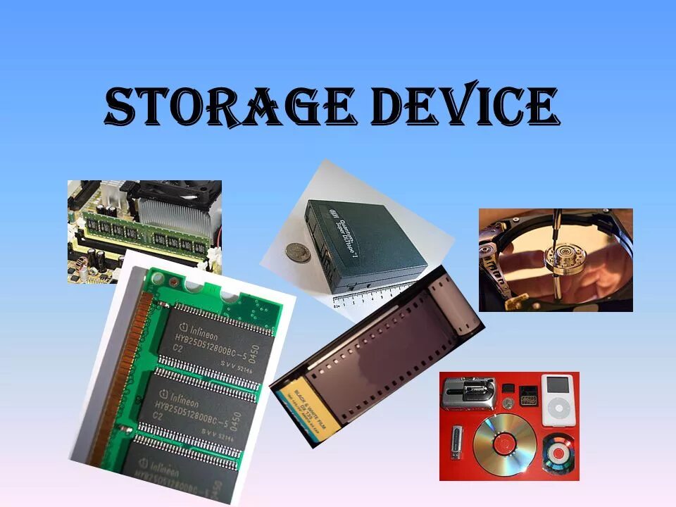 Memory storage devices. Storage devices. Computer Storage devices. Электронные запоминающие устройства. Оптические запоминающие устройства.
