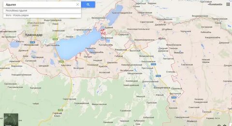 Карта адыгея краснодарский