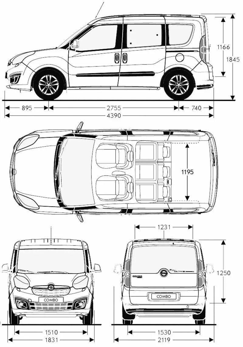 Габариты зафиры б. Opel Combo 2008 габариты. Габариты Опель комбо 2008. Opel Combo габариты. Опель Combo 2008 размер багажника.
