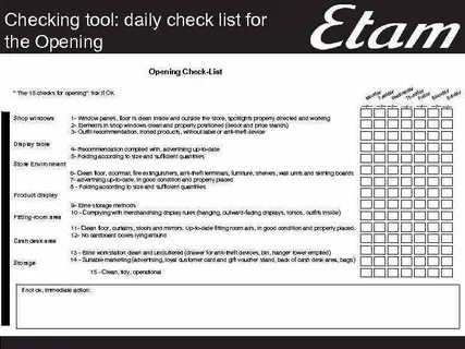 Daily check