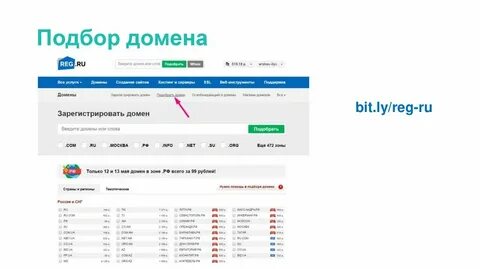 Подобрать домен по ключевым