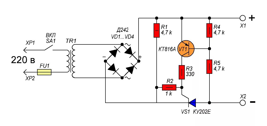 Схема регулятора тока для зарядки аккумуляторов авто. Зарядник для аккумулятора автомобиля на тиристоре ку202н. Схема самодельного зарядного устройства для АКБ автомобиля. Схема регулятора тока для зарядного устройства автомобиля. Простейшее зарядное устройство для автомобильного аккумулятора