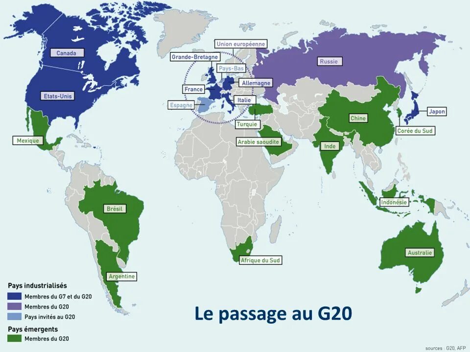 Страны g20 на карте. G20 список.