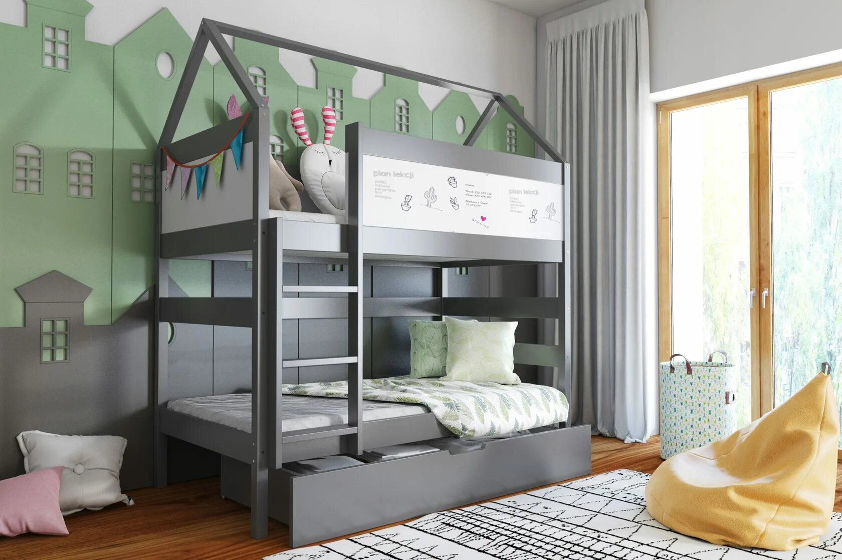 Кровать двухъярусная House 160x80