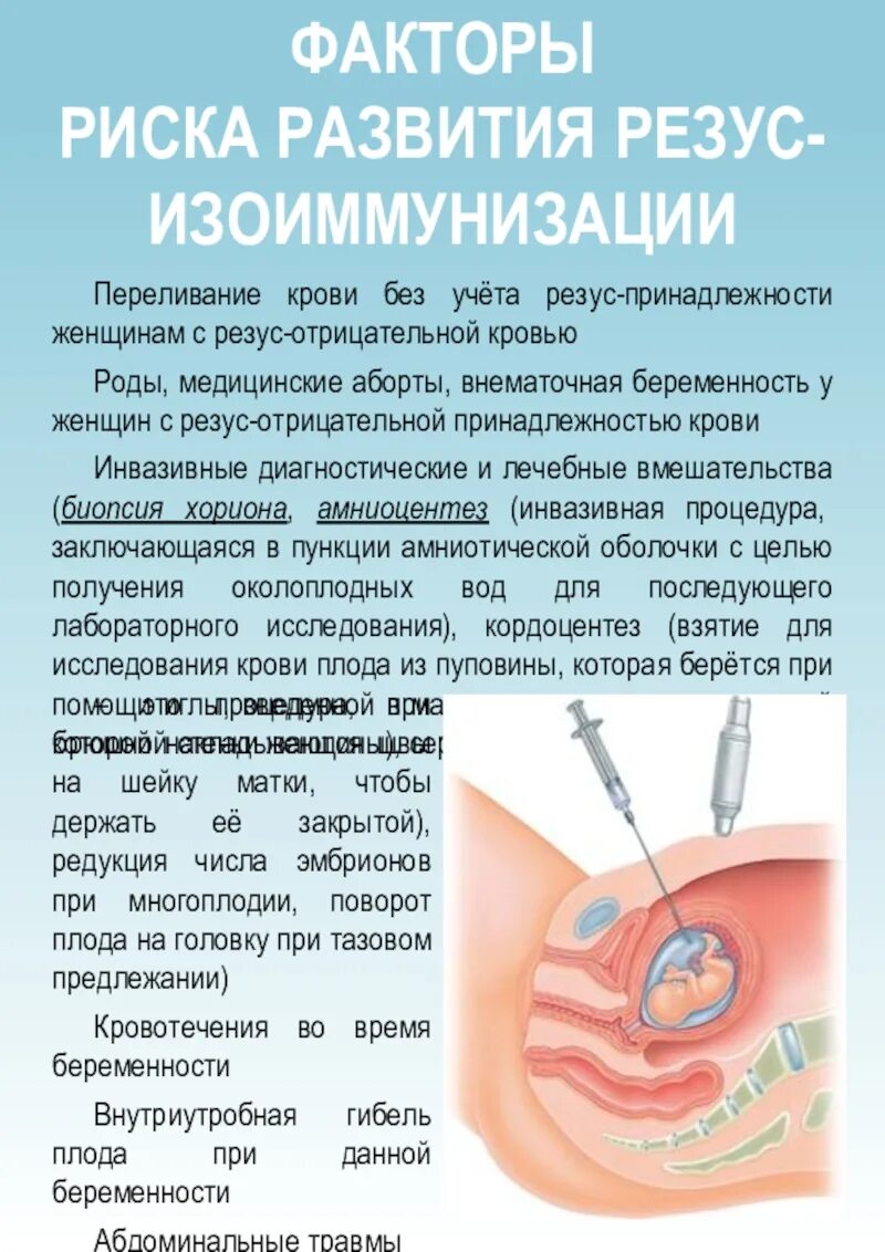Риски при отрицательном резусе