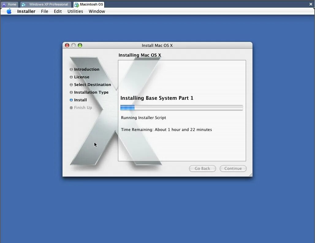 Mac os Tiger 10.4.2. Installing Windows на Mac. Установщик файлов. Установщик утилит.