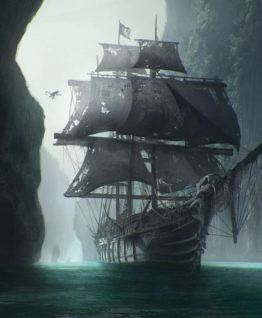 Черный корабль пиратов. Галеон корабль черная Жемчужина. Чёрная Жемчужина корабль пираты Карибского моря. Фрегат черная Жемчужина корабль.
