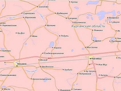 Курганская область расстояние