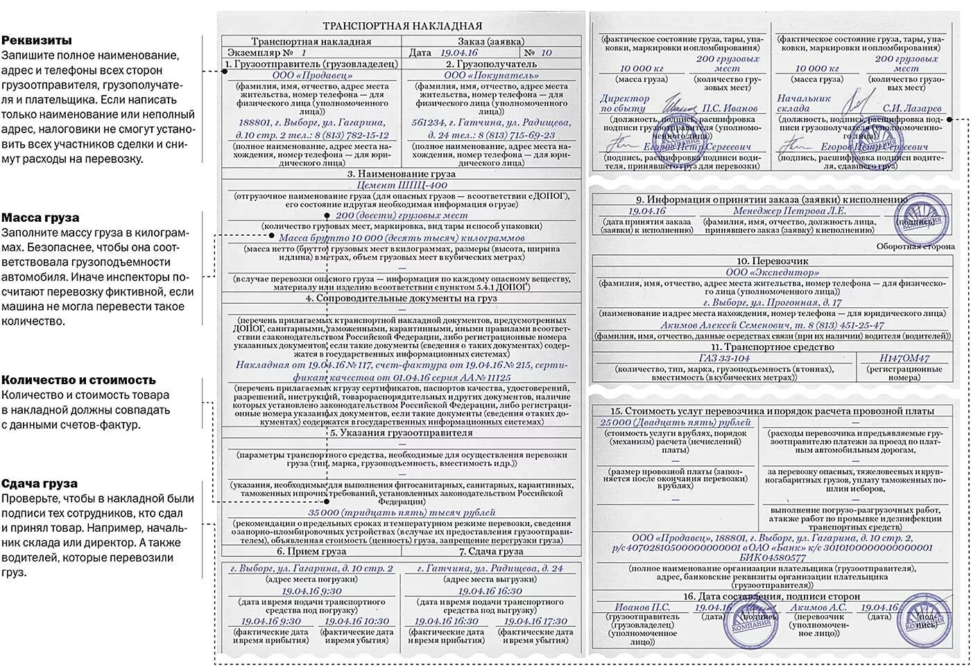 Ттн образец 2023. Заполнение транспортной накладной 2021. Транспортная накладная образец заполненный. Транспортная накладная образец заполнения с печатями. Транспортная накладная новая форма с печатями.