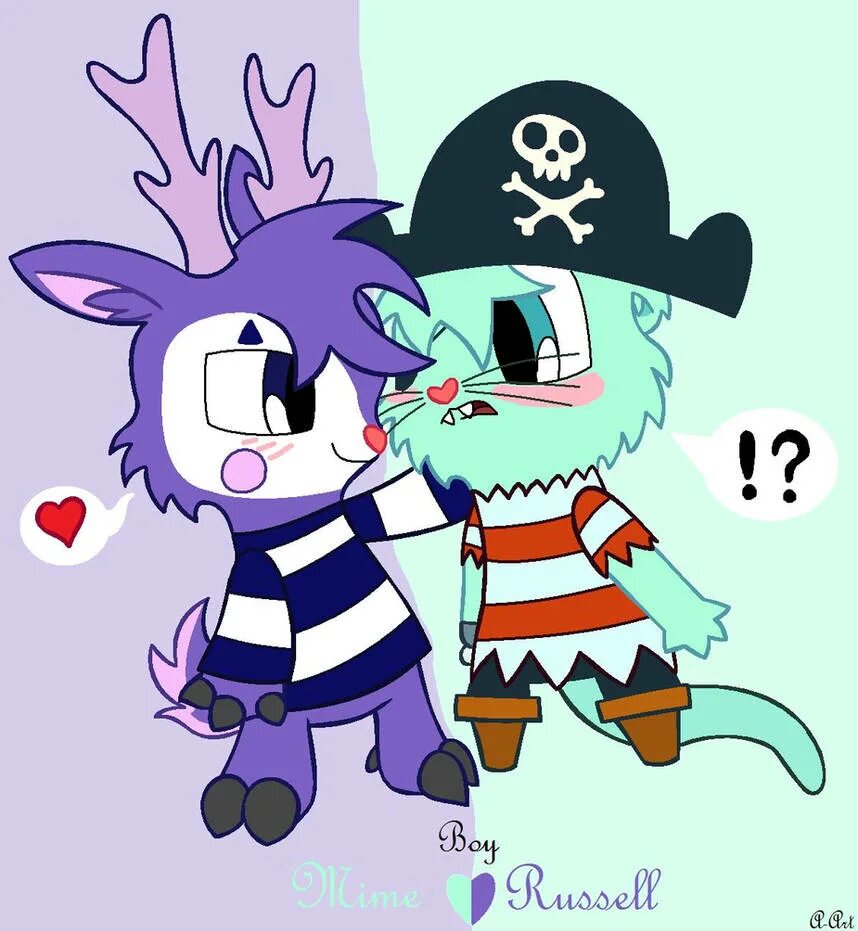 Happy Tree friends Рассел. Happy Tree friends MIME X Russell. MIME and Dash. MIME and Dash 18.