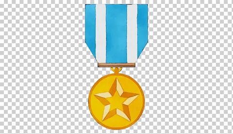 Медаль желто голубая