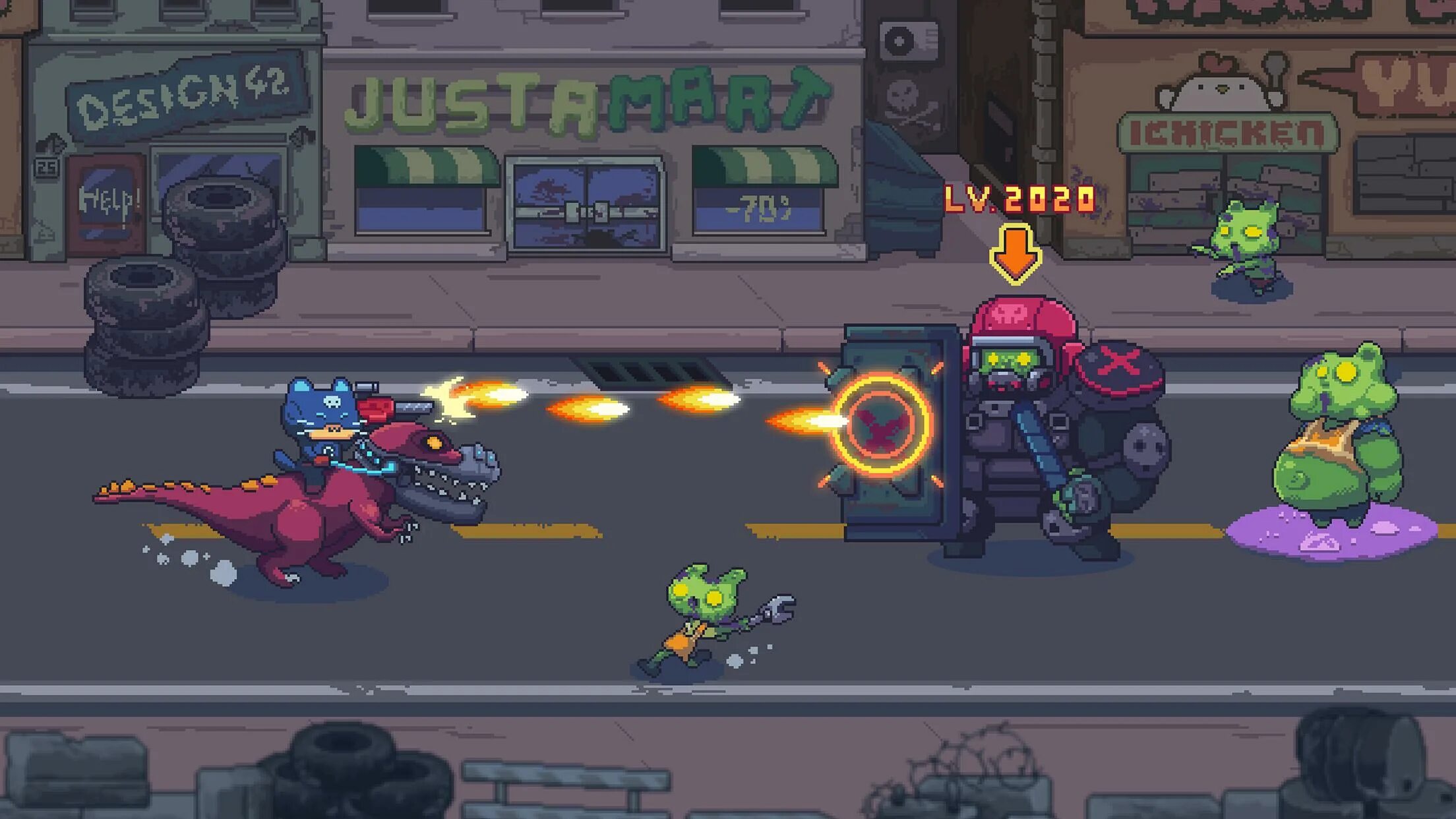 Gangs wars pixel shooter