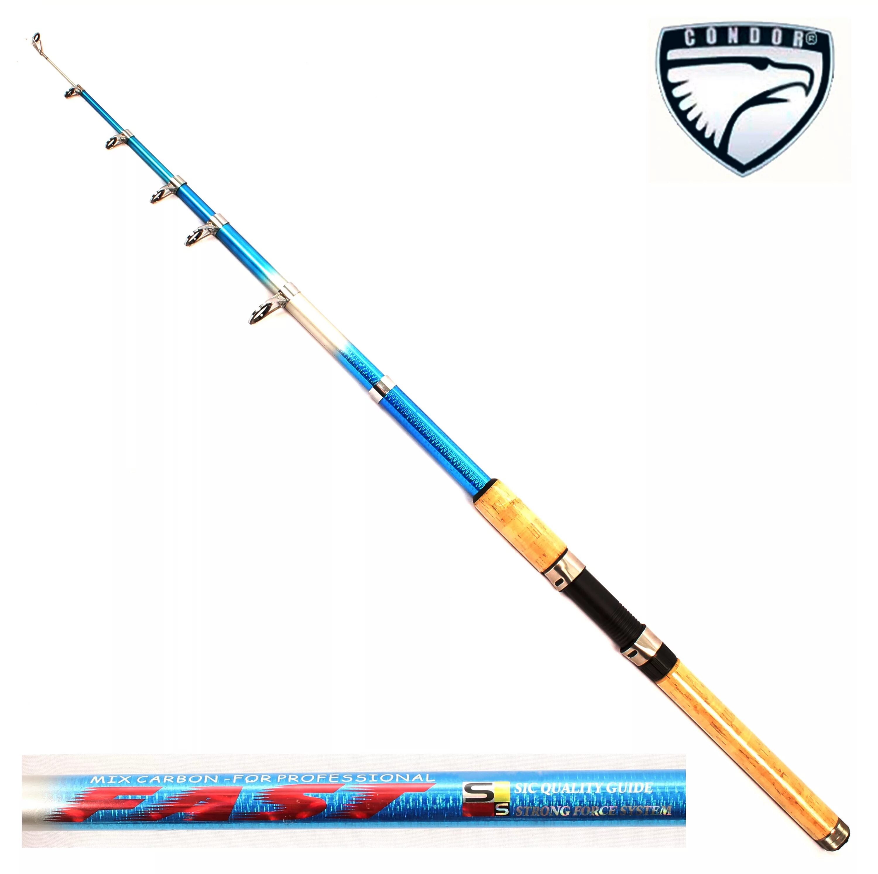 спиннинг kutbert. спиннинг condor pilgrim 2. 60-120. 3м. длина телескопических спиннингов.