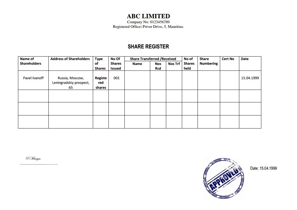 Shareholder register. Extract from shareholder register. 5. Register of shareholders образец. EDPAD register. Register members