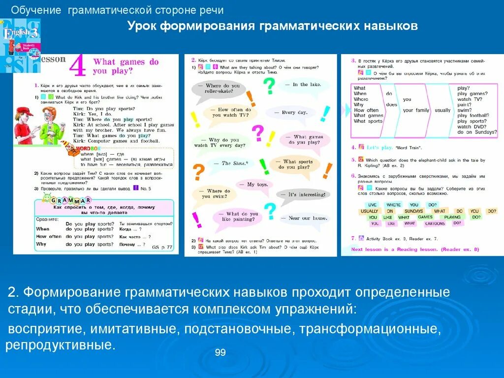 Умения на уроке английского языка. Формирование грамматических навыков. Упражнения на формирование грамматических навыков английского языка. Упражнения на формирование грамматических навыков. Формирование грамматических навыков на уроках английского.