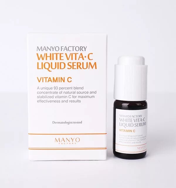 Сыворотка с витамином с 10% Manyo Factory White Vita·c Liquid Serum (10мл). Manyo осветляющая сыворотка с витамином с 10% Manyo White Vita·c Liquid Serum. Manyo Factory сыворотка с витамином с. Ma:nyo Factory / сыворотка для лица Galac Whitening Vita Serum 50ml (Manyo Factory). Manyo сыворотка с витамином с