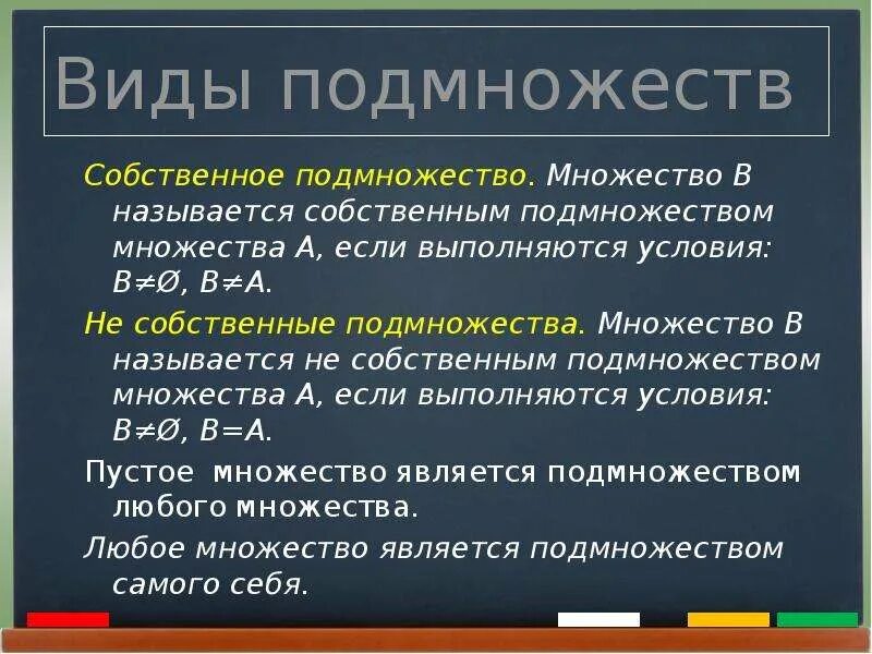 Вид многие. Собственные и несобственные подмножества. Собственное подмножество. Собственные подмножества множества. Собственные и несобственные подмножества множества.