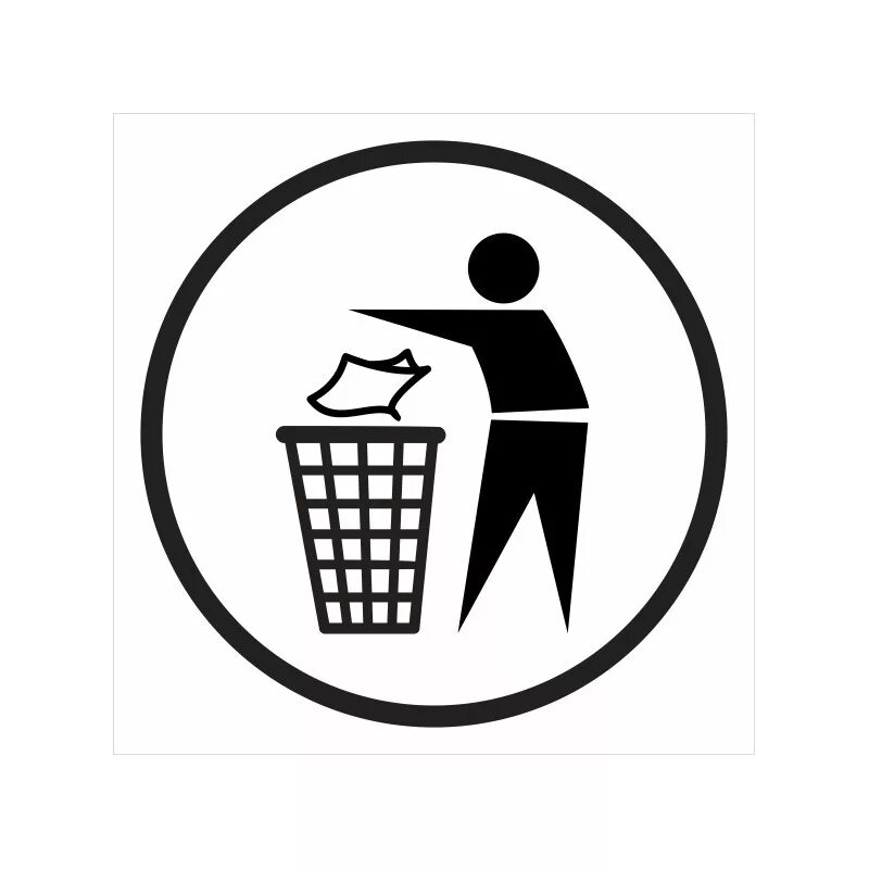 Опр кинул ведро. Значок выбрасывать в урну. Знак «не мусорить». Значок мусорного бака.
