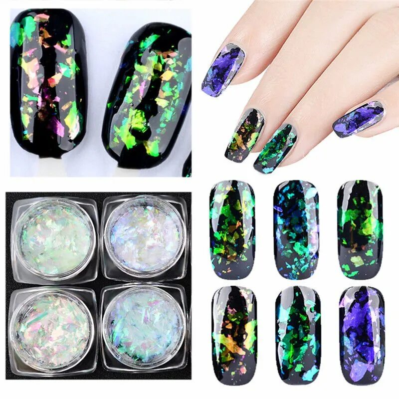 Фиолетовые ногти со слюдой. Дизайны со слюдой. Дизайны со слюдой. Ногти аквариум. Хлопья юкки слюда.