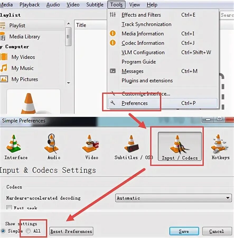 Vlc как конвертировать видео. &#039;vlc меню вид плейлиста&#039;.