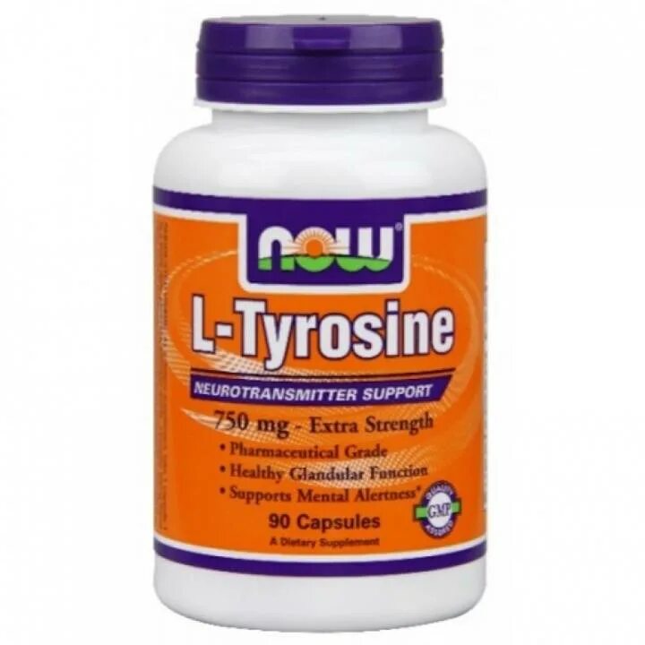 L-Tyrosine 750 мг. Тирозин Now foods. Now Tyrosine 750 мг. (90 Таб.). Л тирозин Now foods 750мг. Extra support