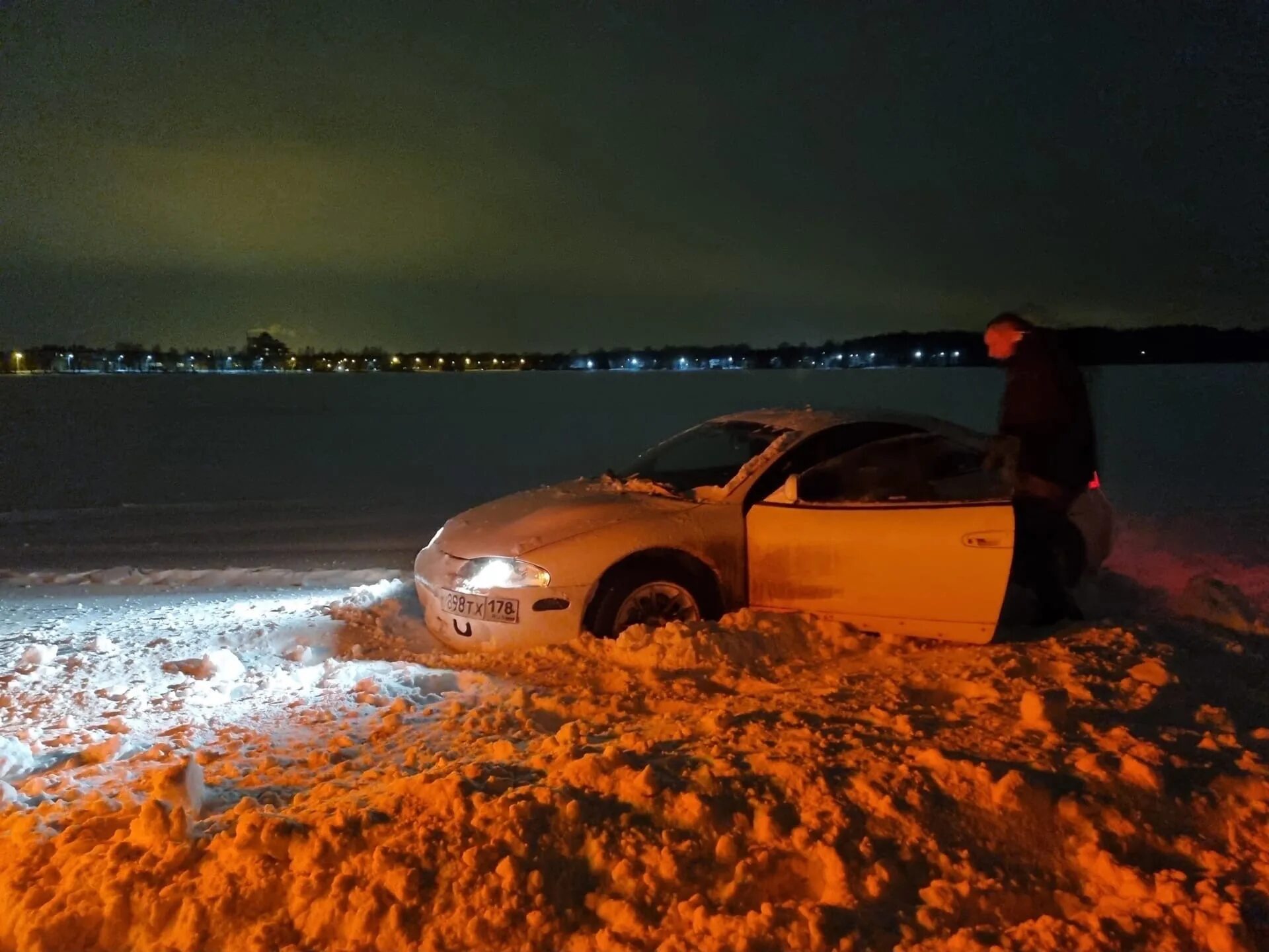 Mitsubishi Eclipse Stuck in Mud. Вечер субаристов. Ночной выезд