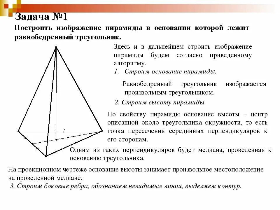 Пирамида с основанием равнобедренного треугольника. Высота в треугольной пирамиде основание равнобедренный треугольник. Высота пирамиды с основанием равнобедренный треугольник. Равнобедренная пирамида треугольная. Основанием треугольной пирамиды является равнобедренный треугольник