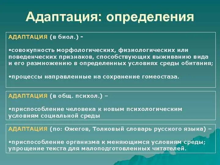 Синоним слова адаптация. Адаптация определение. Понятие адаптации в психологии. Дайте определение адаптации. Адаптация это в психологии определение.