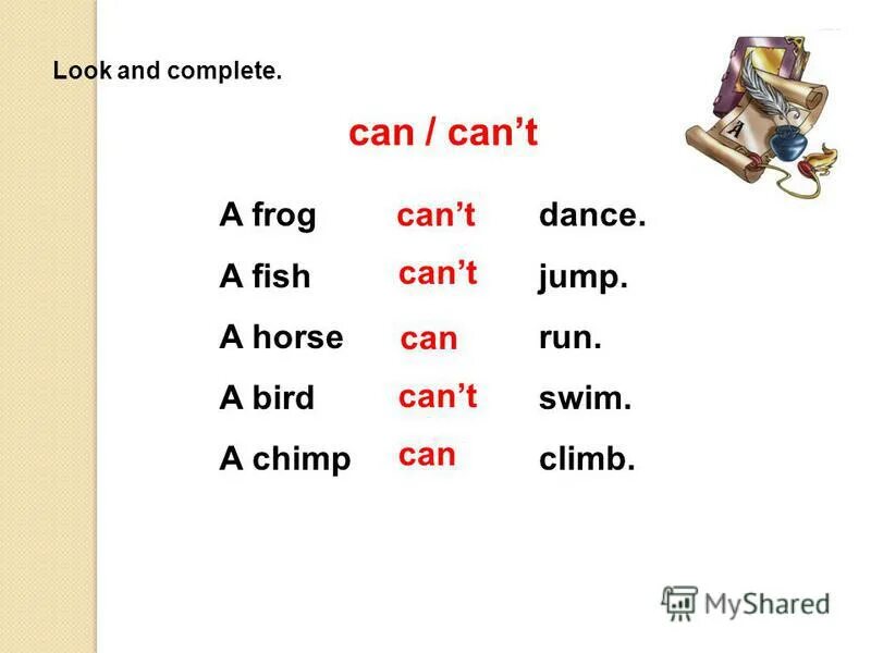 Can глагол в английском 2 класс. Английский язык 2 класс i can jump. Английские задания can. Read and complete. I cant.