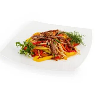 Удон с говядиной и овощами