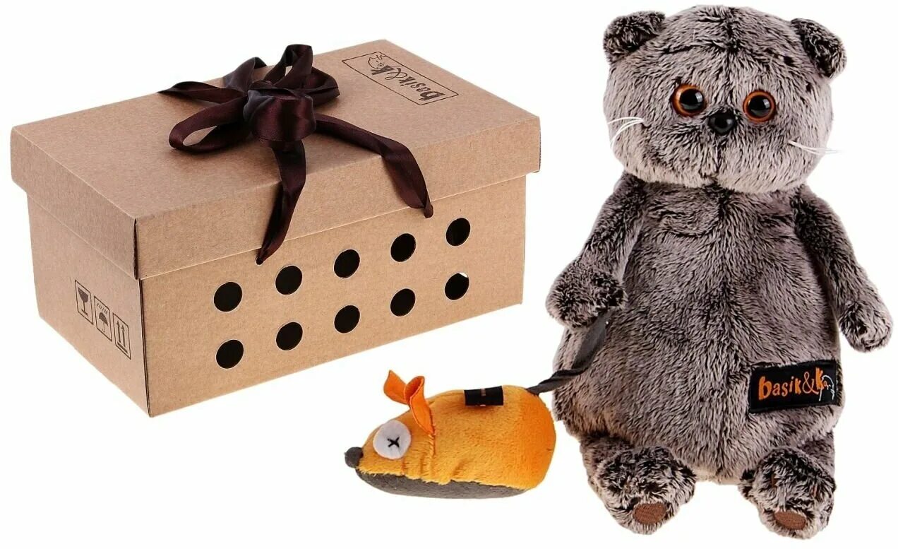 котик в коробке игрушка. кот в коробке игрушка. кот басик джентльмен. кот басик и мышка 19 см. кот басик в пижаме 19 см.